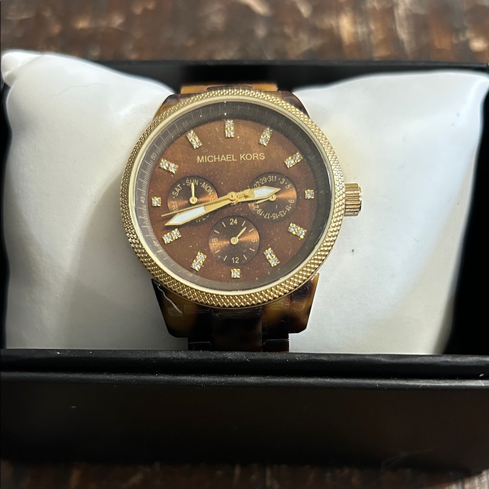 Michael Kors Gold and Brown Woman’s Watch